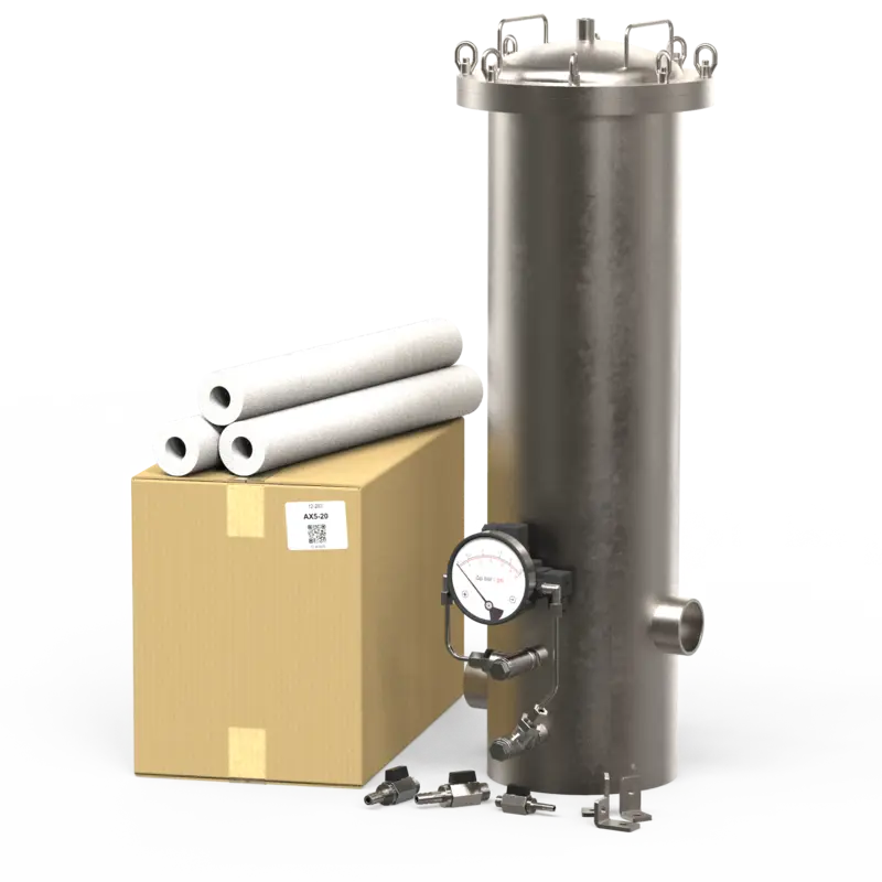 Kerzenfiltergehäuse - Edelstahl - 5100003 KF-48 VDI 6044 | KF-48 Anlagenvolumen 24-48 m³