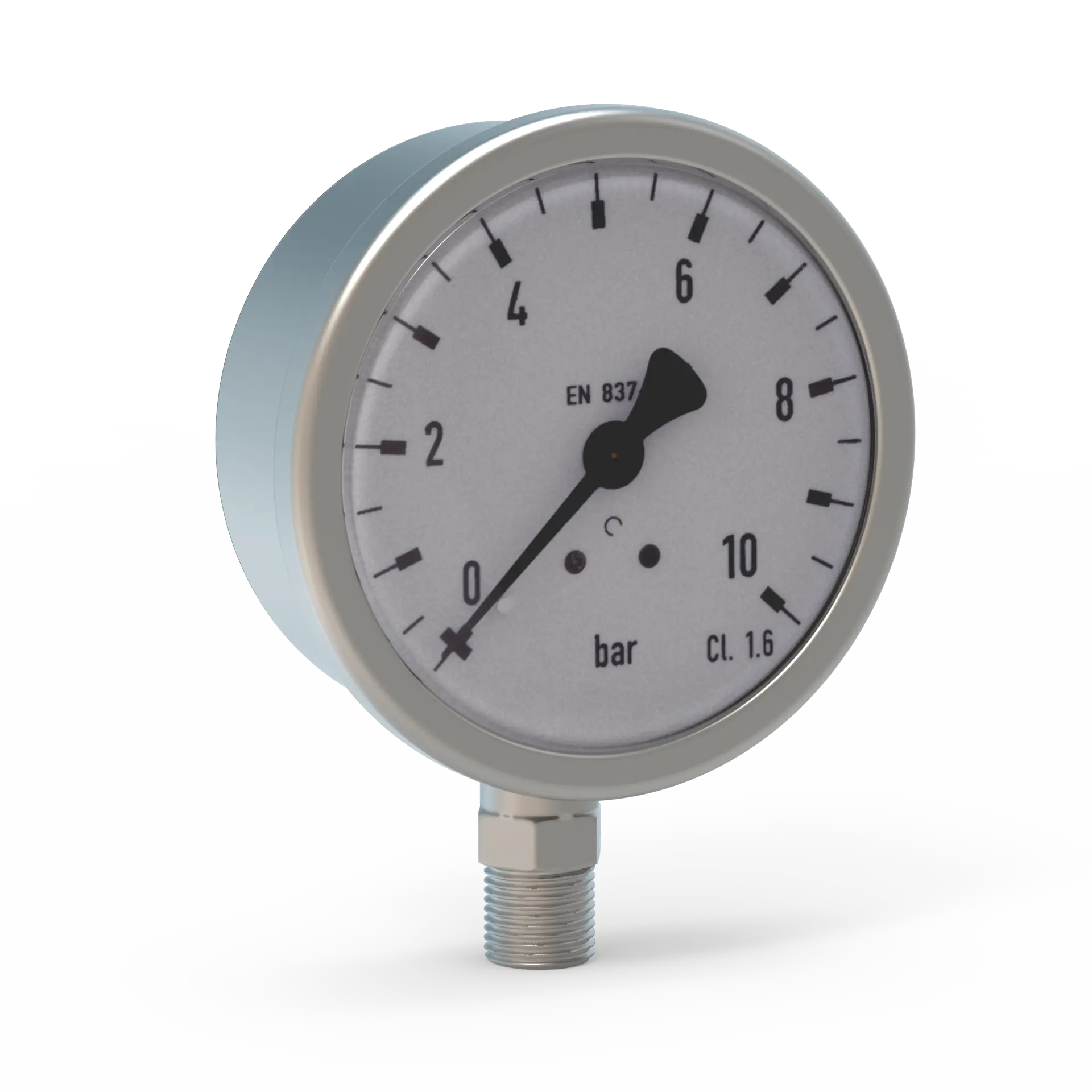 Manometer | 1/4" | 0-10 bar | V4A | ohne Gly